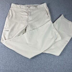Under Armour Performance 34R Golf Casual Men's Pants Beige Stretch Comfort